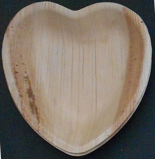 Heart Shaped Palm Leaf Plates
