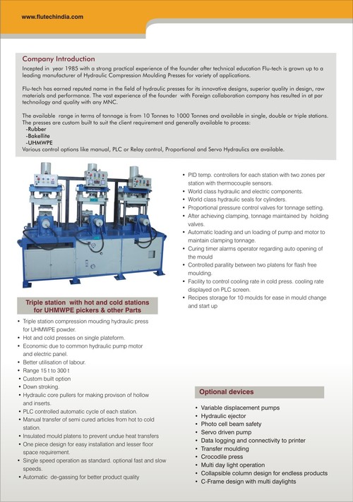 COMPRESSION MOULDING HYDRAULIC PRESS