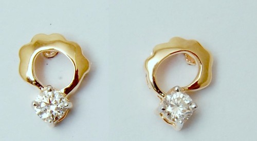 Diamond Earring - 18k Gold Certified, Customizable Small Diamond Tops | Ideal for Parties, Eco-Friendly, Nickel-Free