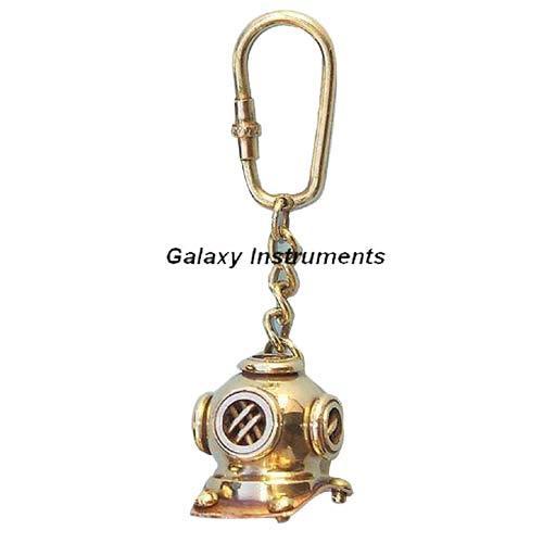 डाइविंग हेलमेट पीतल की कुंजी रिंग