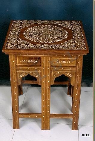 Bone inlaid Square Table