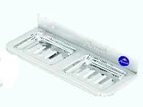 डबल स्क्वायर साबुन डिश