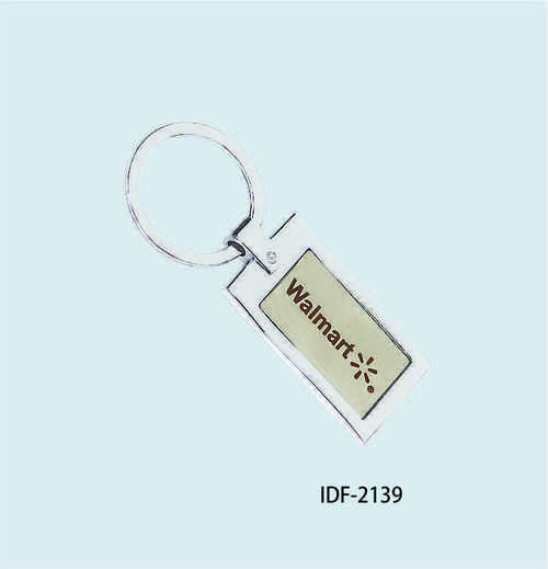 Key Chain - Color: Silver & Cream