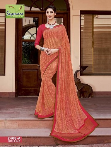 फैंसी प्रिंटेड साड़ियाँ