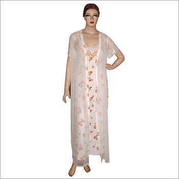 छपी हुई कॉटन की रात की ड्रेस
