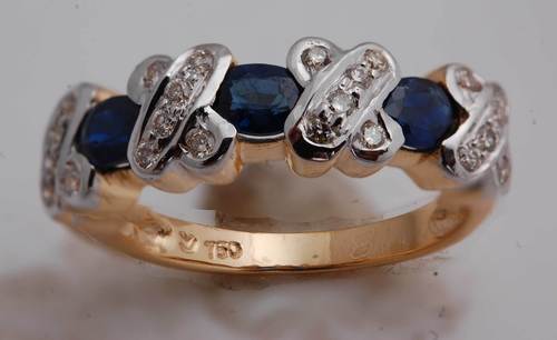 Micropave Diamonds Setting Gemstone Gold Ring,18K Solid Yellow Gold Micro Pave Jewelry Gender: Women'S