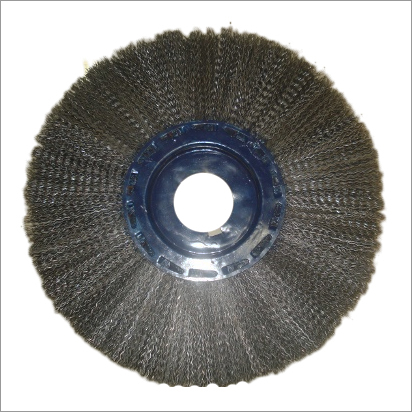 Blue Circular Crimped Wire Brush