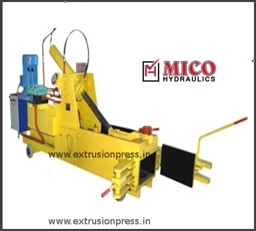 Metal Scrap Baling Machine - Color: Yellow