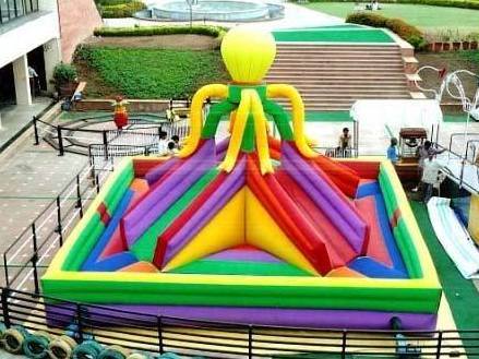 Inflatable Castle - Durable PVC Material, 15x15 Feet, Vibrant Multicolor Design | Perfect for Parties, Events, and Backyard Fun