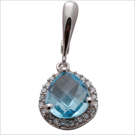 Pendants Russian Jewelry Design With English Locks, Hanging Drop Silver Gemstone Earring