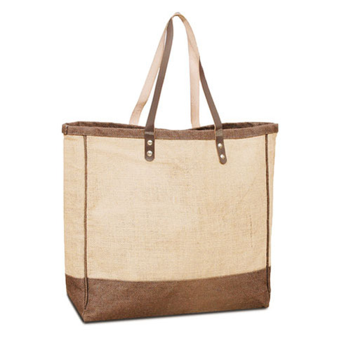 Jute Bags With Leather Handles