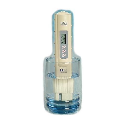 PEN TYPE TDS METER - Plastic, 15.5x3.1x2.3cm, White and Blue | Digital Display, Hold Function, Auto-Off, Built-in Thermometer, 0-9990 ppm Measurement Range