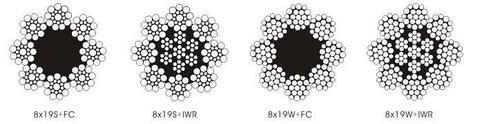 18X19+FC 18X19+IWS स्टील वायर रस्सी