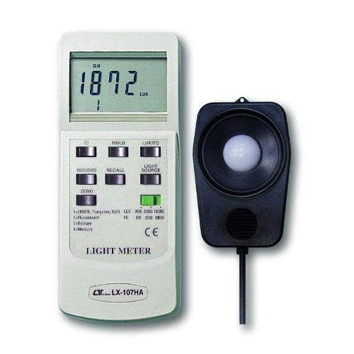 Light Meter - Plastic, 185x78x38 mm | 2,000/20,000/100,000 Lux, Four Light Type Selection, Data Hold, Auto Power Off, Heavy Duty Design, Large LCD Display