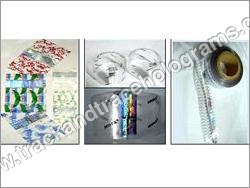 White And Silver Hologrammed Shrink Sleeves