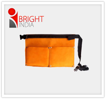 Split Leather Two Pocket Nail Bag