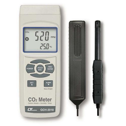 Carbon Dioxide Gas Monitor - Stainless Steel, Dual Probe System | High Accuracy NDIR Measurement, Microprocessor Controlled with Data Hold Function