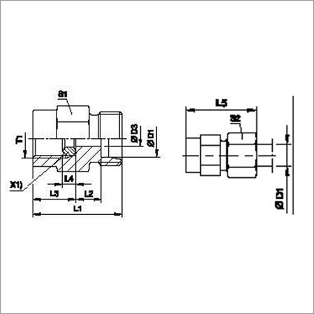प्रेशर गेज कनेक्टर