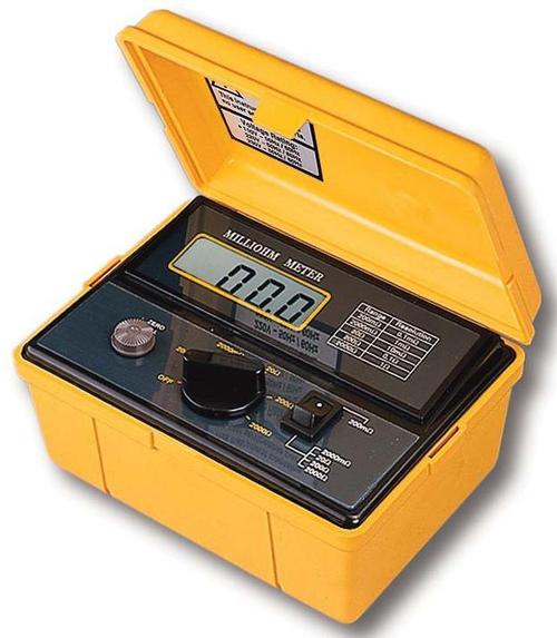 Yellow Digital Milli Ohm Meter
