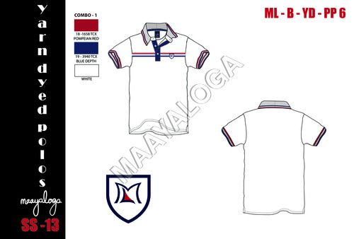 पुरुषों की पोलो यार्न डाइड टी शर्ट