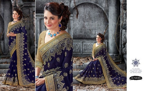 Blue Sequin Sarees