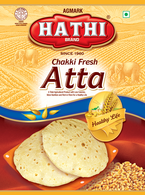 हाथी आटा पैकिंग बैग के लिए स्टैंड अप पाउच