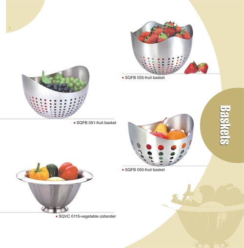 स्टील फल की टोकरी