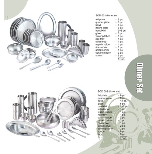 स्टेनलेस स्टील डिनर सेट्स
