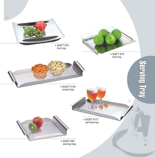 स्टील ड्राई फ्रूट ट्रे