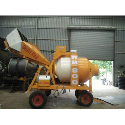 Reversible Concrete Mixer - Steel, 4000x1650x2700 mm, Yellow | 800L Capacity, Manual Control System, Easy Maintenance