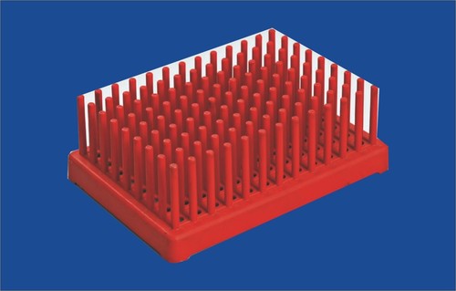 Test Tube PEG Rack - Durable Plastic Material, Sturdy Design for Secure Tube Storage - Ideal for Laboratory Use