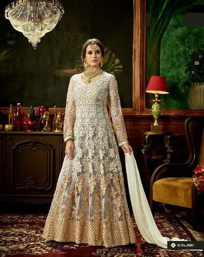 Bridal Suits - Five Star Net & Akira Silk, Semi-Stitched with Heavy Embroidery