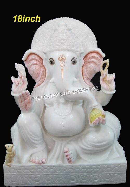 गणेश संगमरमर की मूर्ति 18"