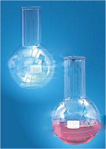 Flask Flat Bottom - Borosilicate Glass, 250ml Volume | Heat Resistant, Easy Pour Design