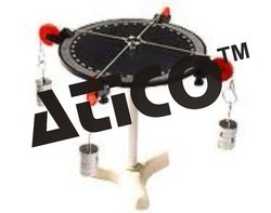 Universal Force Table - Aluminum, 40 cm Diameter | 360 Degree Graduation, 5 Sliding Clamp Pulleys, Levelling Screws, Clamping Device, 5 Sets of Weights