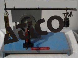 Crony Brake Dynamometer - Wood and Metal Construction | Central Pulley with Shaft, Lever Bar with Weight Hanger, Spring Balance for Load Measurement, Wing Nuts for Tightening Blocks