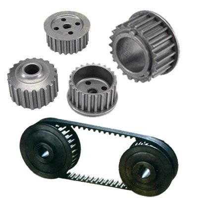 Timing Pulleys - Silver Black Finish | Industrial Usage For Precision Timing Applications