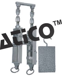 Young Modulus Apparatus - Brass Frames with Sensitive Spirit Level, 1/100 mm Micrometer Head, Ceiling Bracket, Self Centring Chucks, Constant Weight, Suitable Wire