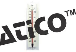 Laboratory Thermometer - Wooden Base, 50 cm Long | Accurate Temp, Durable Build, Easy to Read, Quick Display, Wall Mountable