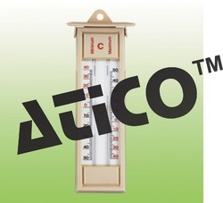 Maximum & Minimum Thermometer - Metal Scale, Cardboard Case, Magnet | Analog Display, Measures Max/Min, Easy Reset, Durable