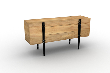Wood Console Cabinet