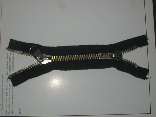 Metal Open End Two Way Zipper