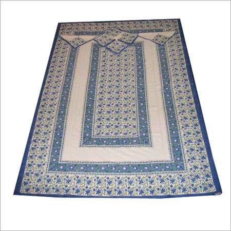 ब्लॉक प्रिंटेड बेड शीट