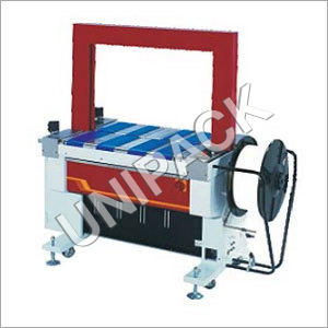 Fully Automatic Strapping Machine - Mild Steel, 1420x650x1565 mm , Automatic PLC Control System, 1-Year Warranty, 260 kg Weight, White