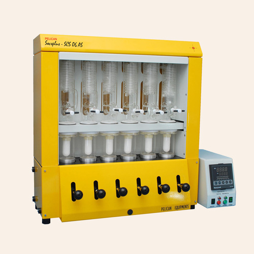 Oil Estimation System - Mild Steel, Touch Screen, Yellow | Eight Place Fully Automatic Solvent Extraction System With Intuitive Memory Programs, Pc Compatible