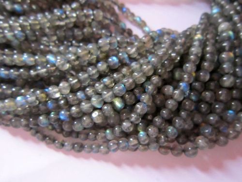 एजेट लैब्राडोराइट राउंड बीड्स