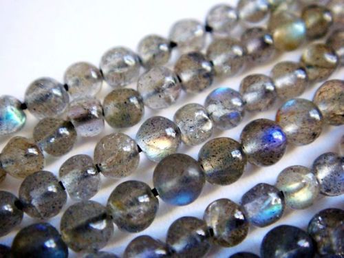 अगेट लैब्राडोराइट राउंड बीड्स