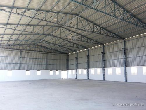Industrial Shed - Metal Sheet Construction, Concrete Floor, Silver Color, Suitable for Plant and Workshop