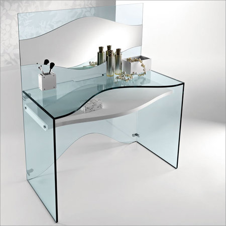 महिलाओं के मेकअप के लिए कांच का फर्नीचर