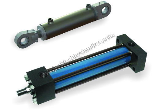Hydraulic Cylinder - Stainless Steel, Black Color | Piston Cylinder Structure, Motor Operated, Ideal for Industrial Applications